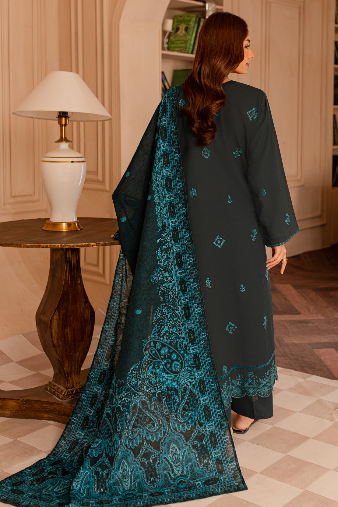 3 PIECE - PREMIUM EMBROIDERED KHADDAR - 9336