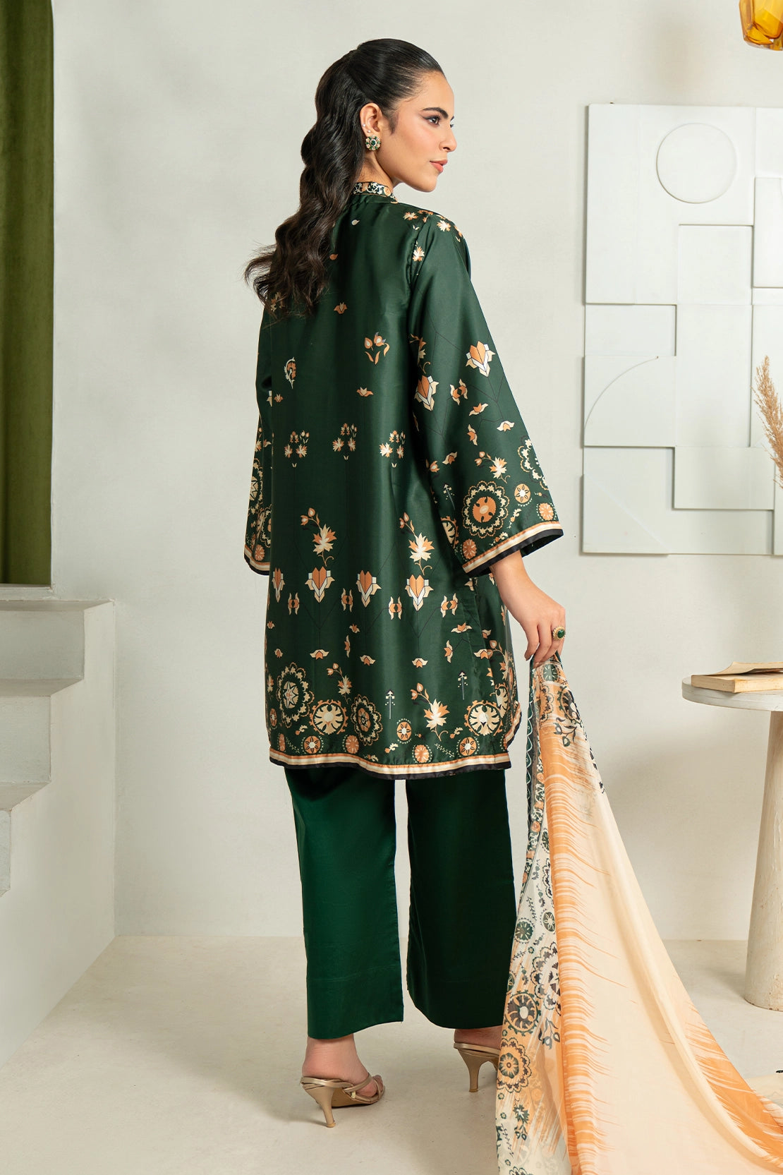 3 Piece - Digitally Printed Silk - 1002