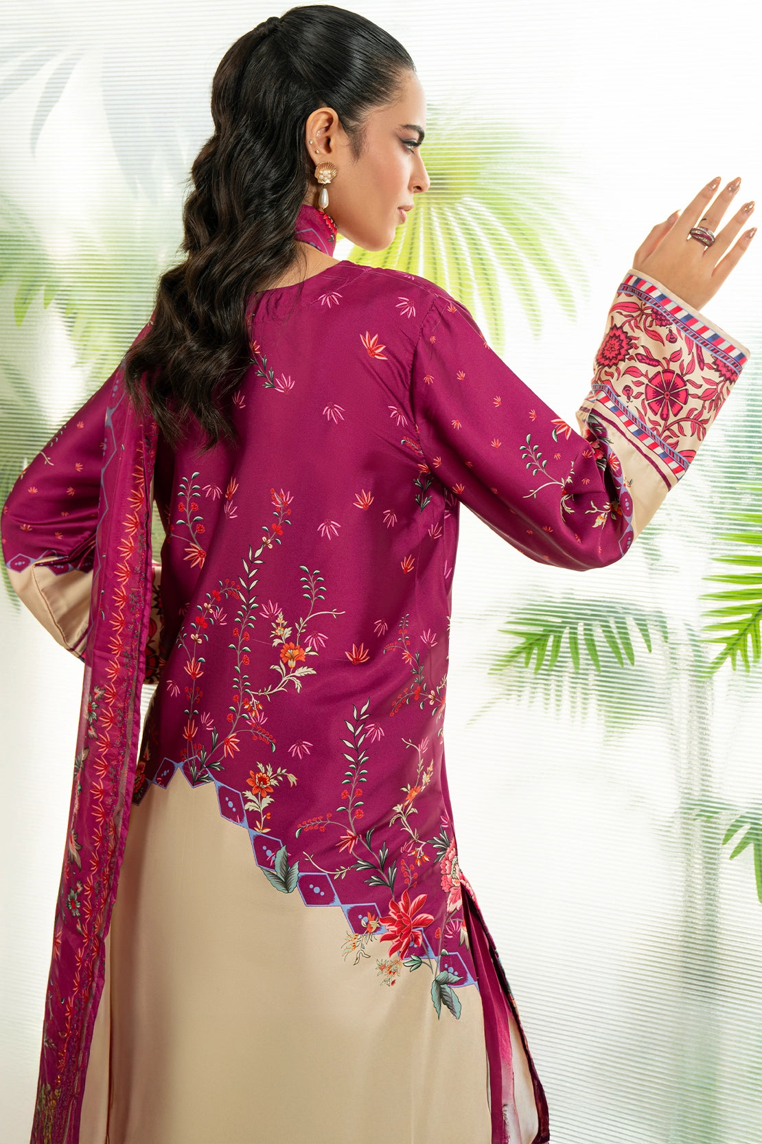 3 Piece - Digitally Printed Silk - 1003