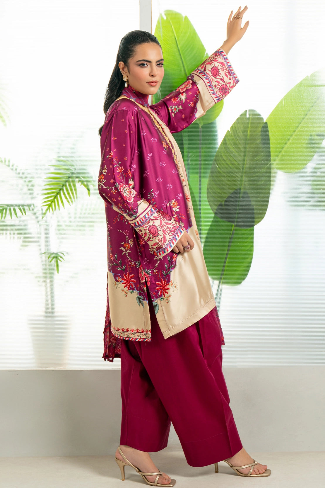 3 Piece - Digitally Printed Silk - 1003