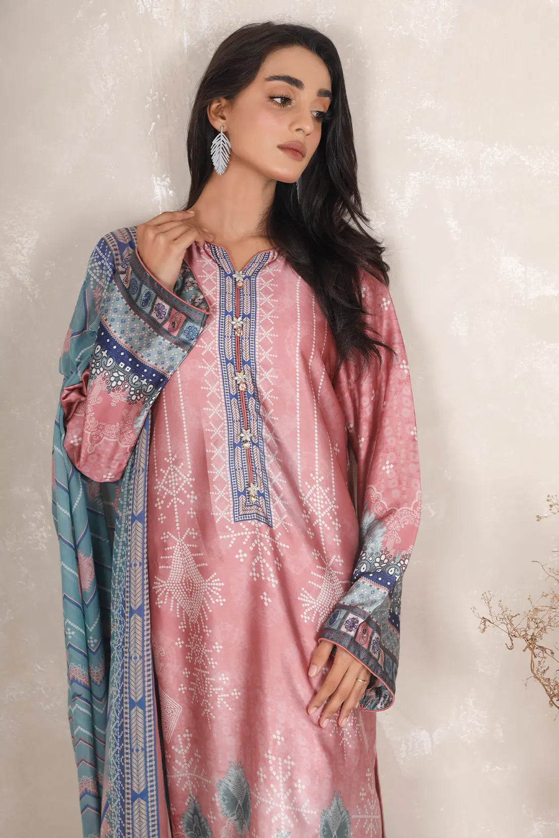 3 Piece – Printed Luxury Silk – 8101