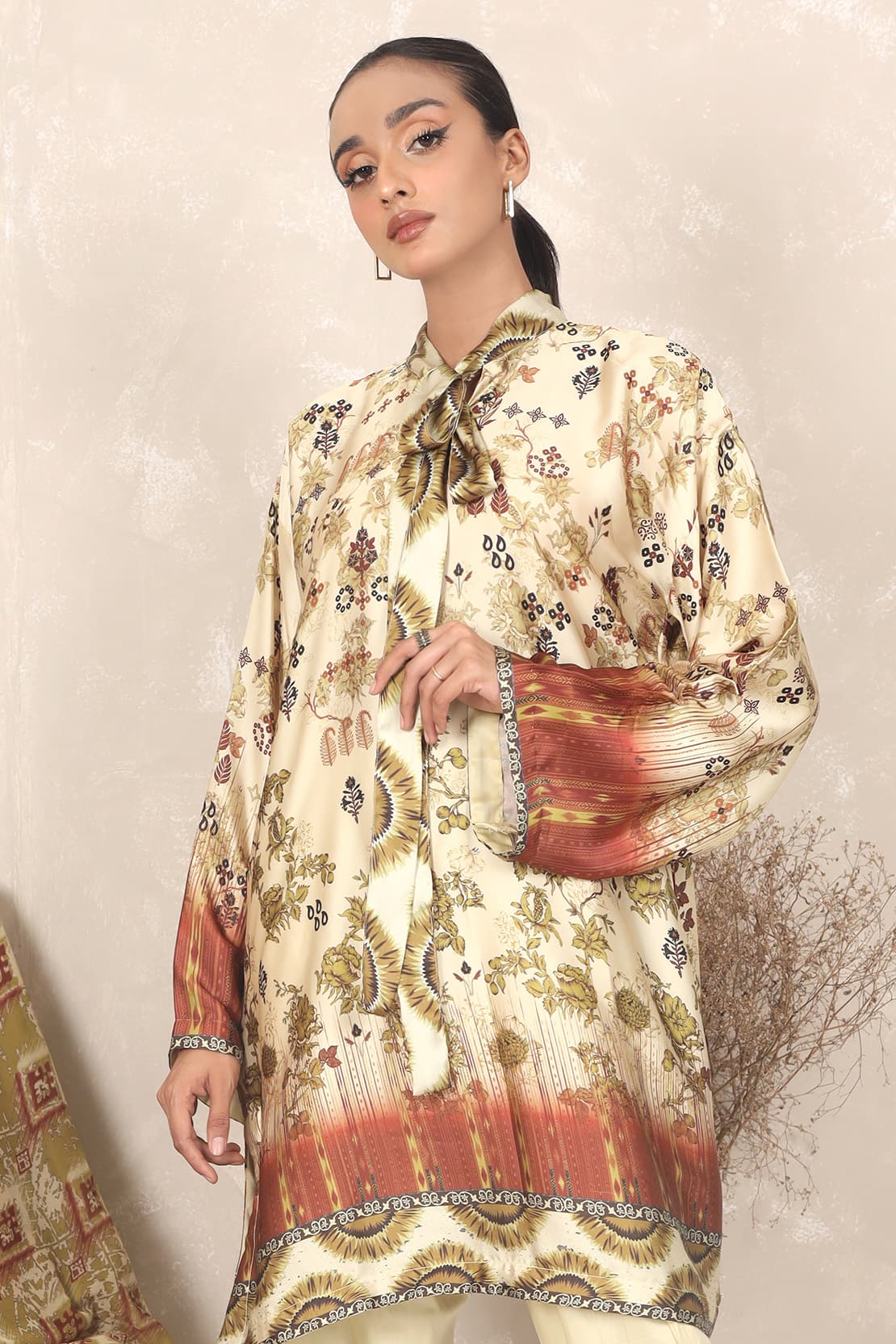 3 Piece – Printed Luxury Silk – 8104