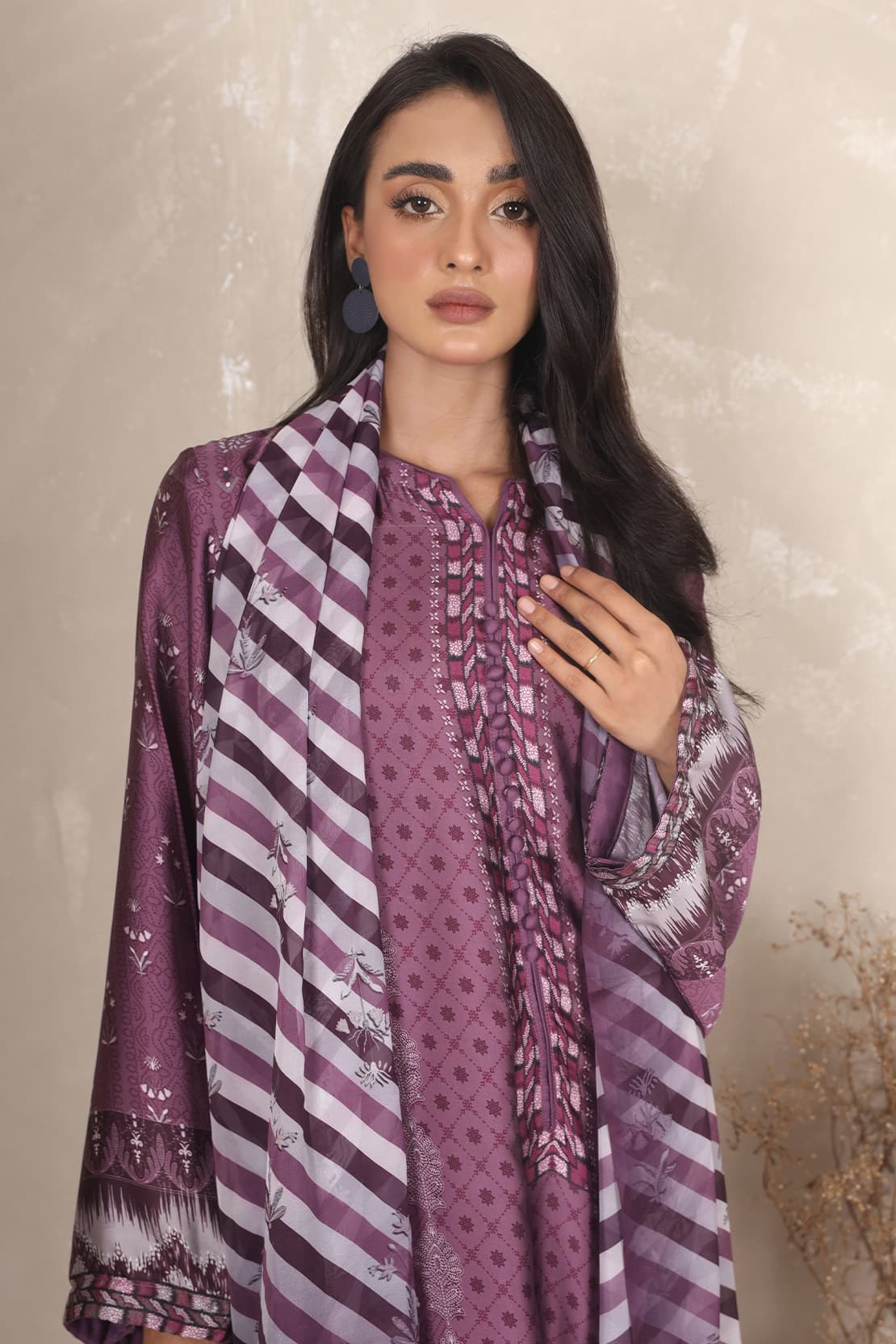 3 Piece – Printed Luxury Silk – 8105