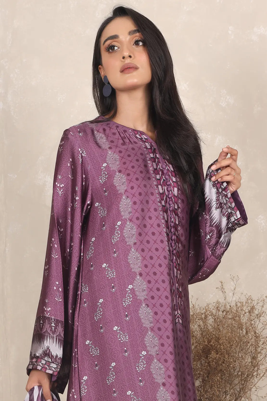 3 Piece – Printed Luxury Silk – 8105
