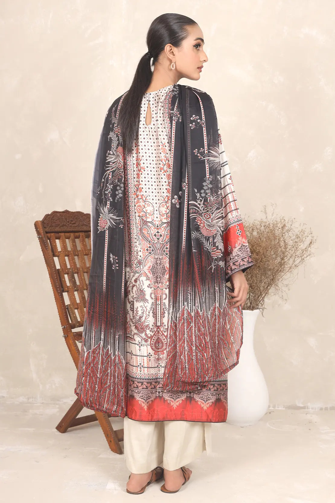 3 Piece – Printed Luxury Silk – 8106