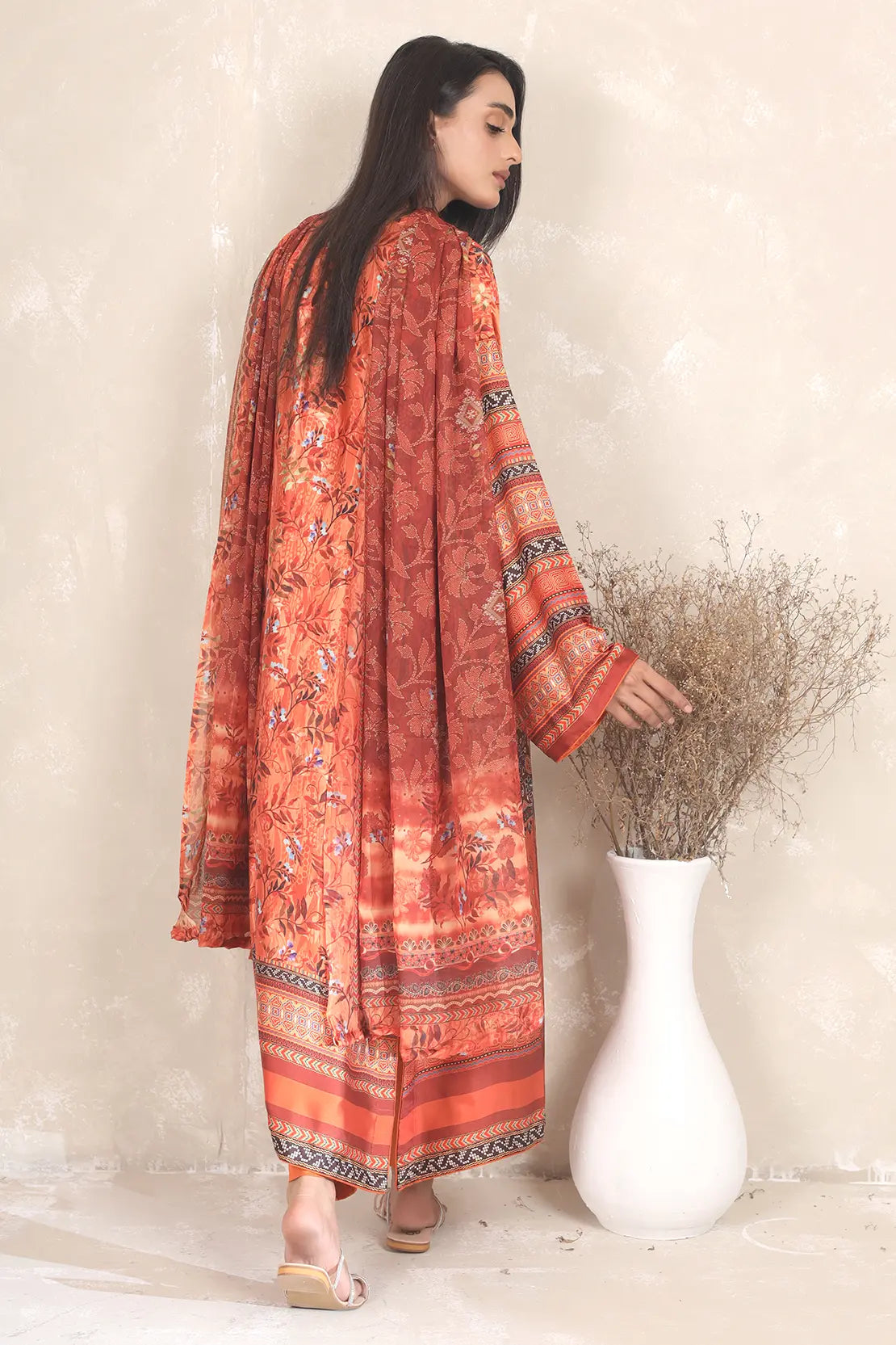 3 Piece – Printed Luxury Silk – 8108