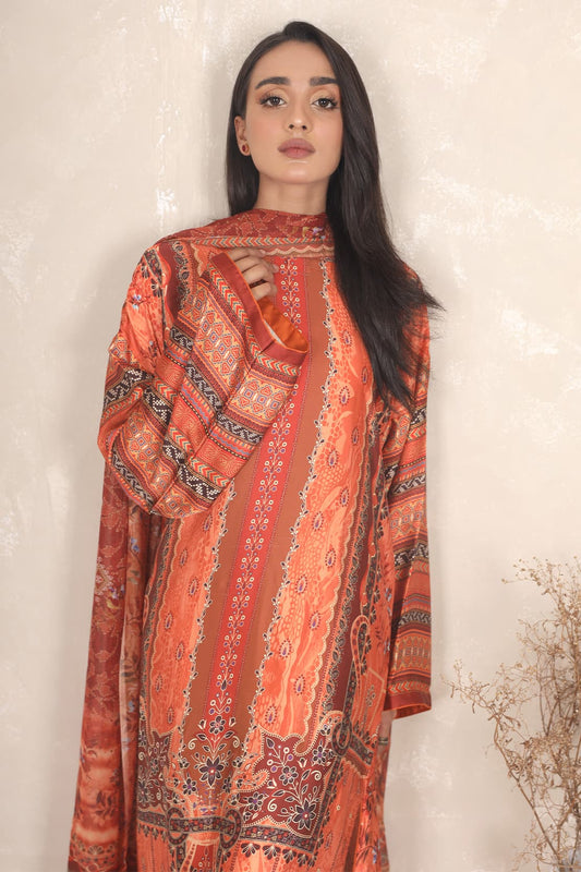 3 Piece – Printed Luxury Silk – 8108