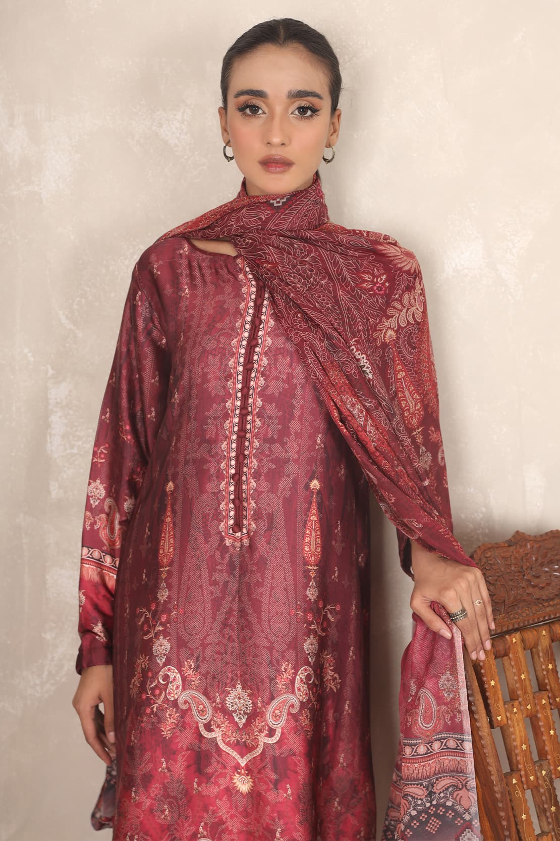 3 Piece – Printed Luxury Silk – 8109