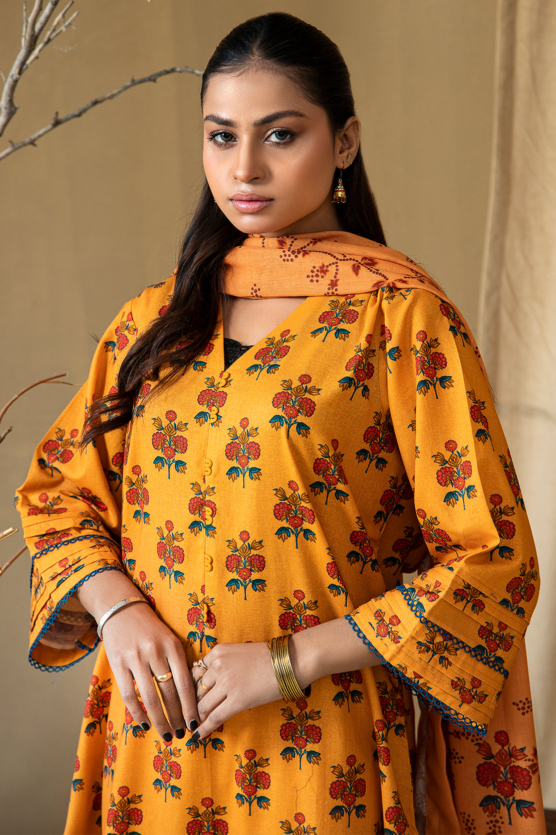 3 PIECE - PREMIUM PRINTED KHADDAR - 8436