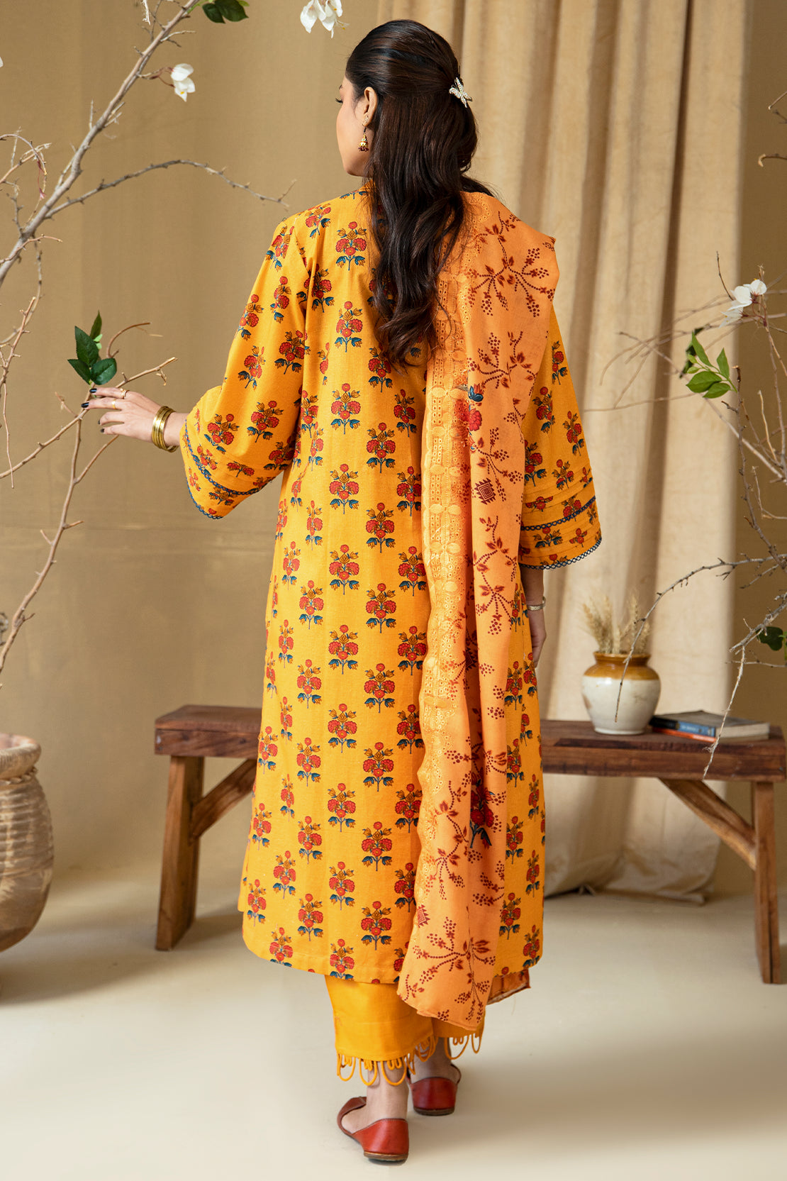 3 PIECE - PREMIUM PRINTED KHADDAR - 8436