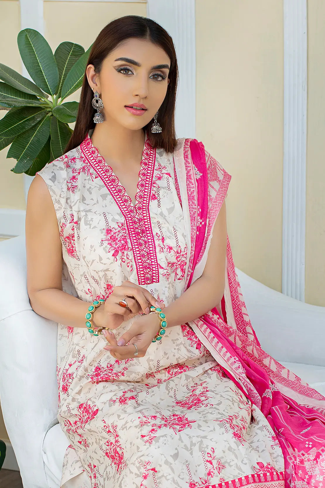 3 Piece - Luxury Printed Cambric - 8128