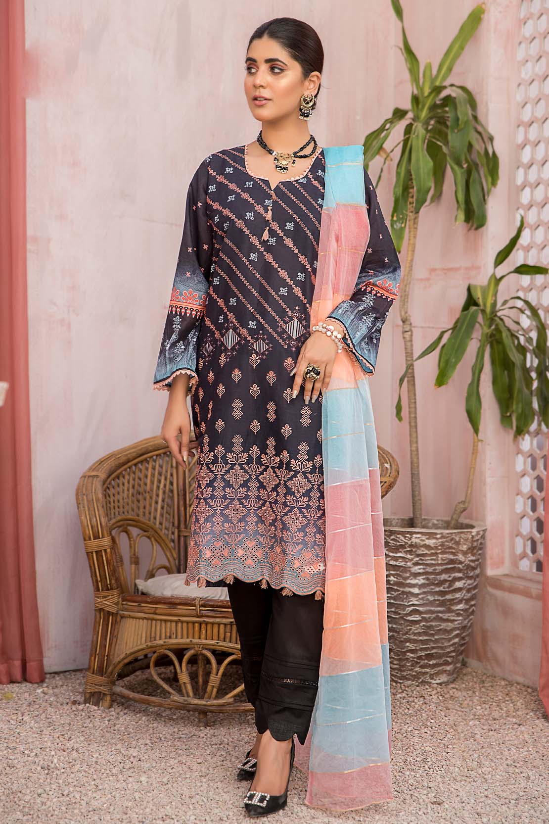 3 Piece – Embroidered Lawn -6847