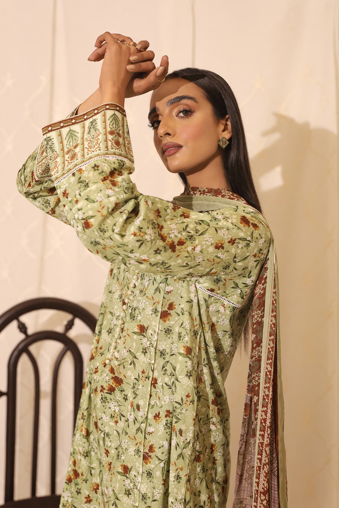 3 Piece – Premium Printed Lawn – 7765