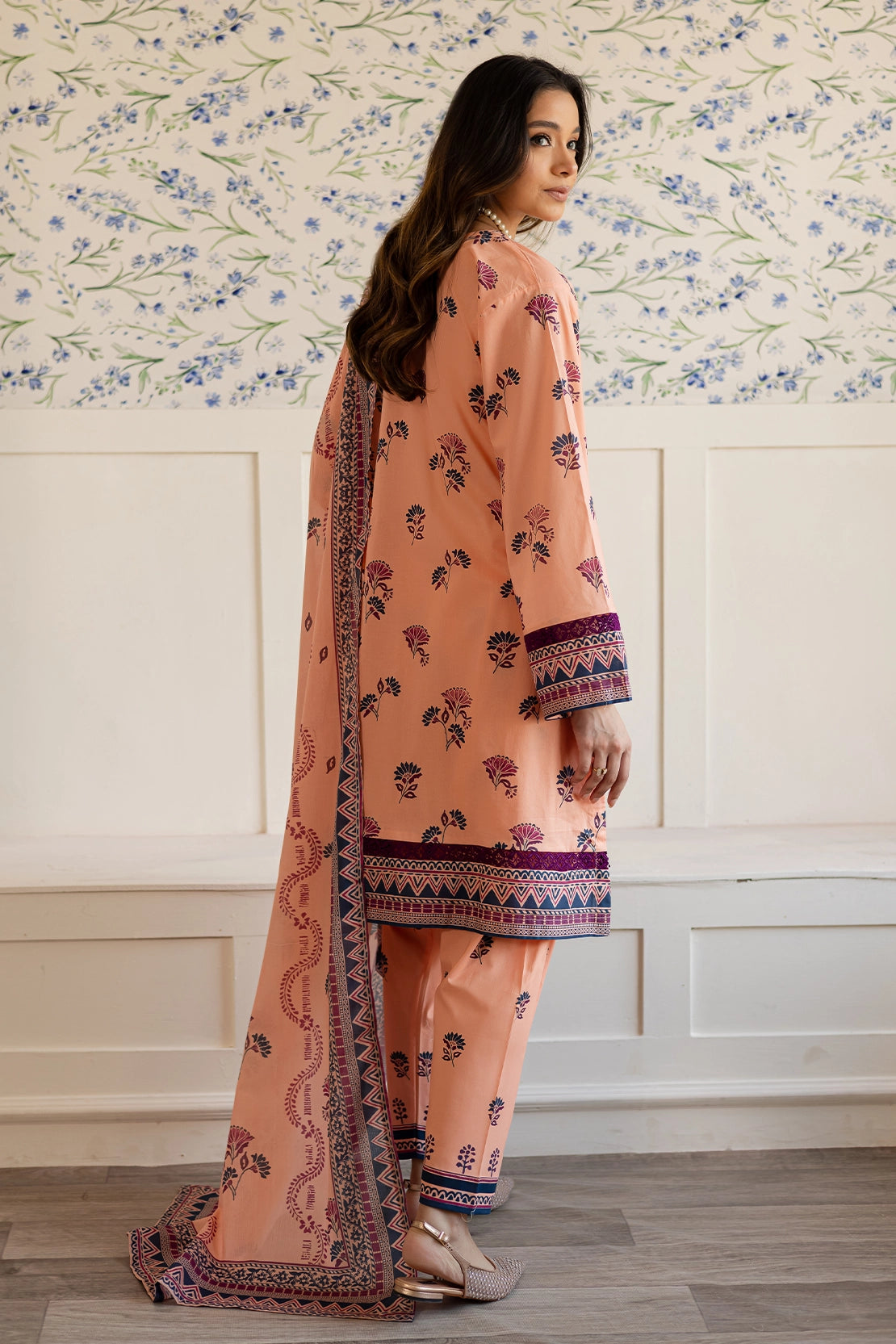 3 Piece - Premium Digital Printed Lawn - 511