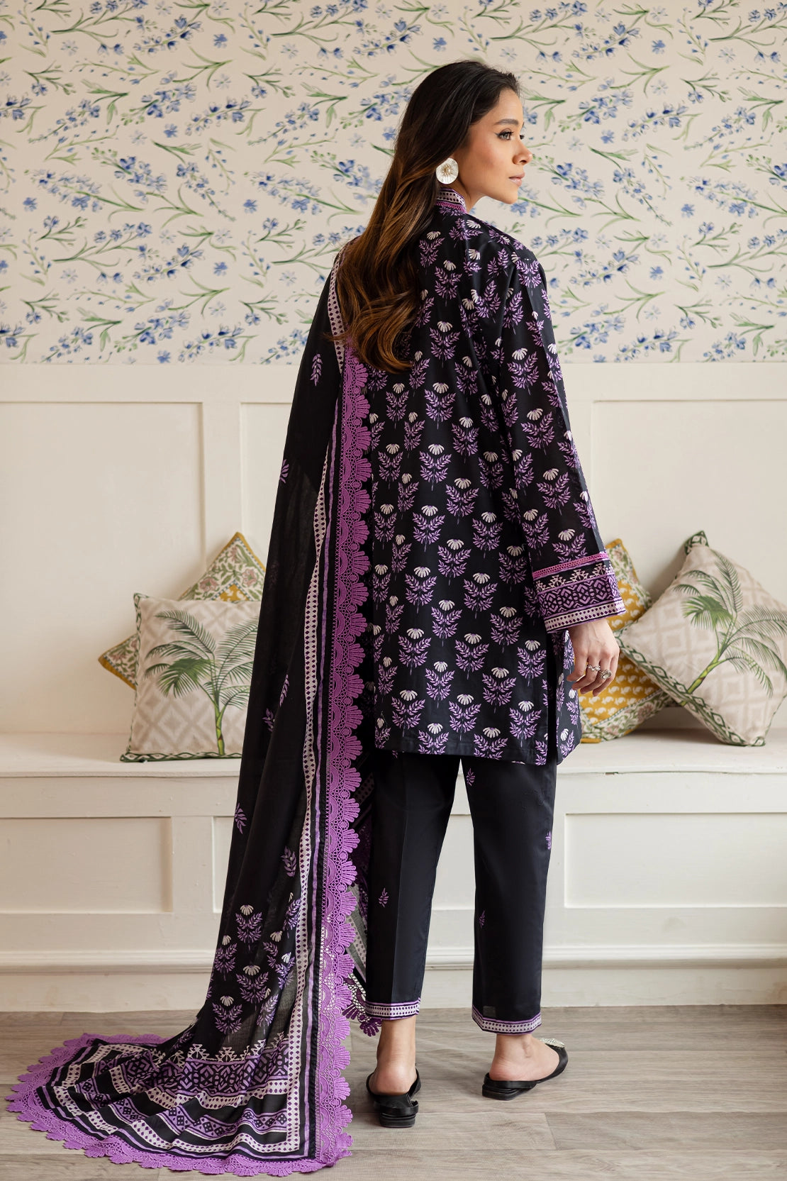 3 Piece - Premium Digital Printed Lawn - 520