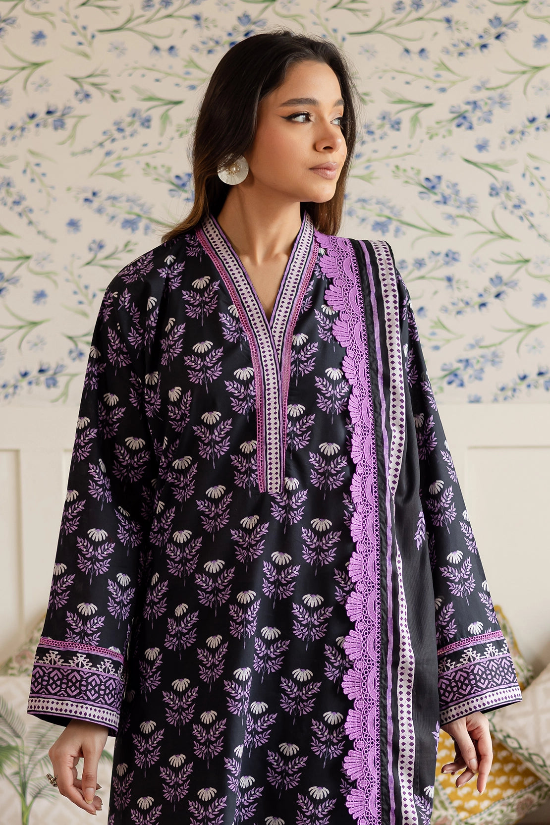 3 Piece - Premium Digital Printed Lawn - 520