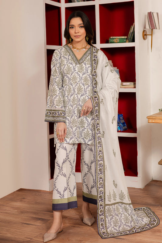 3 Piece - Premium Digital Printed Lawn - 512