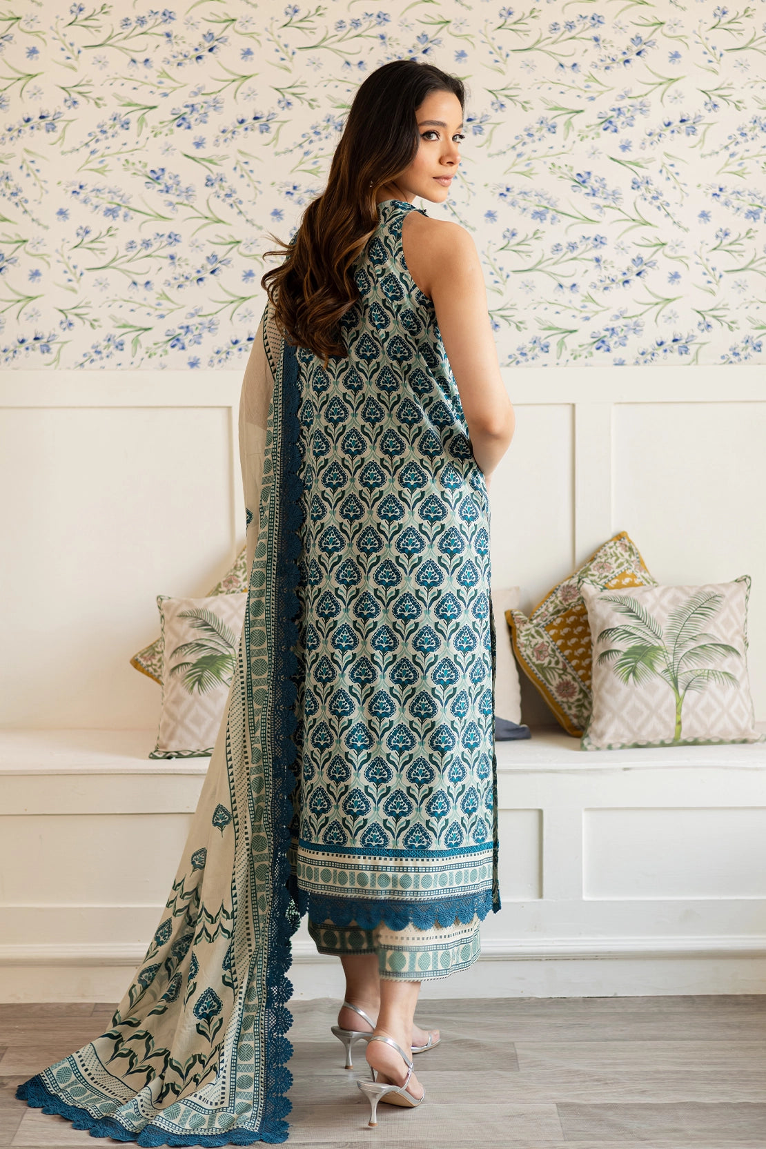 3 Piece - Premium Digital Printed Lawn - 513