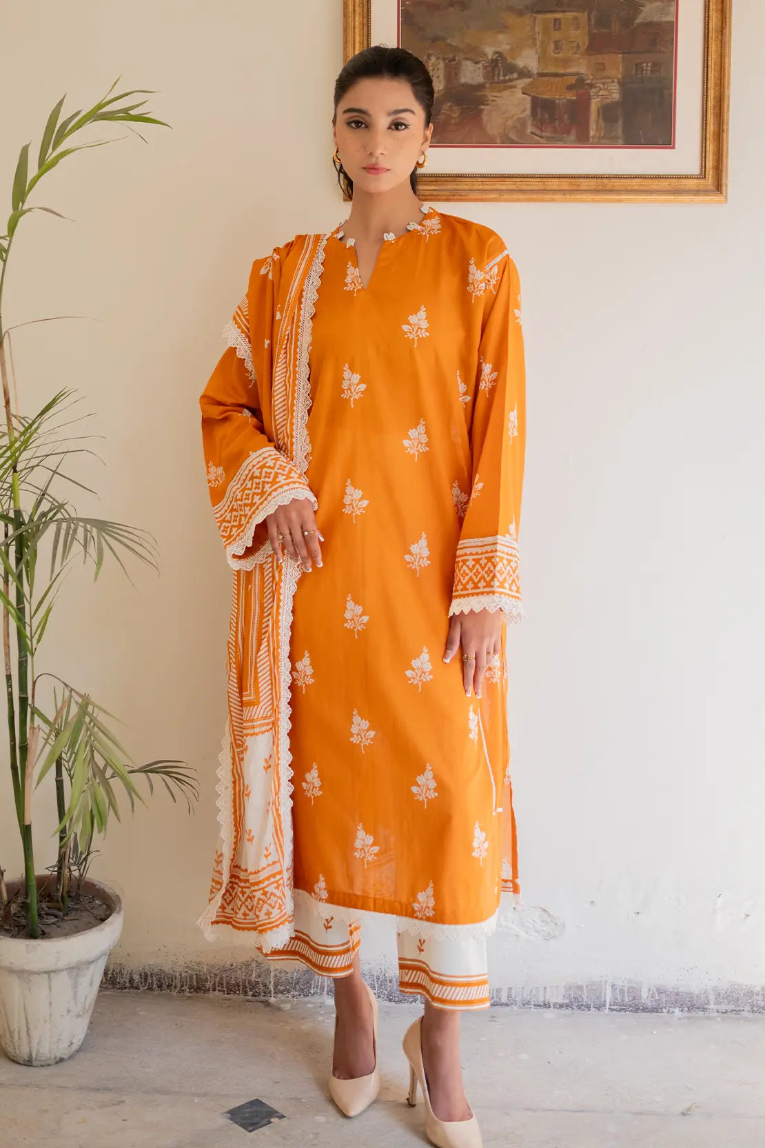 3 Piece - Digitally Printed Lawn - 8763