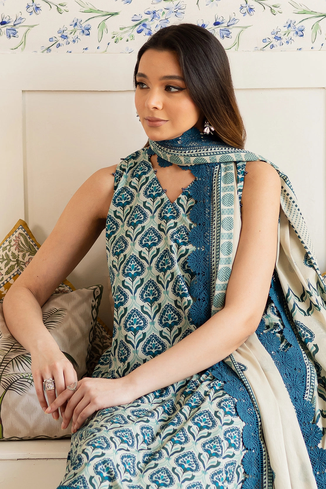 3 Piece - Premium Digital Printed Lawn - 513