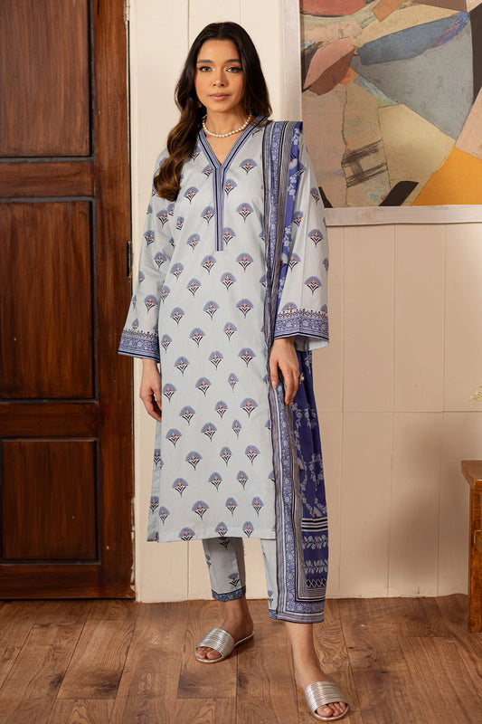 3 Piece - Premium Digital Printed Lawn - 514