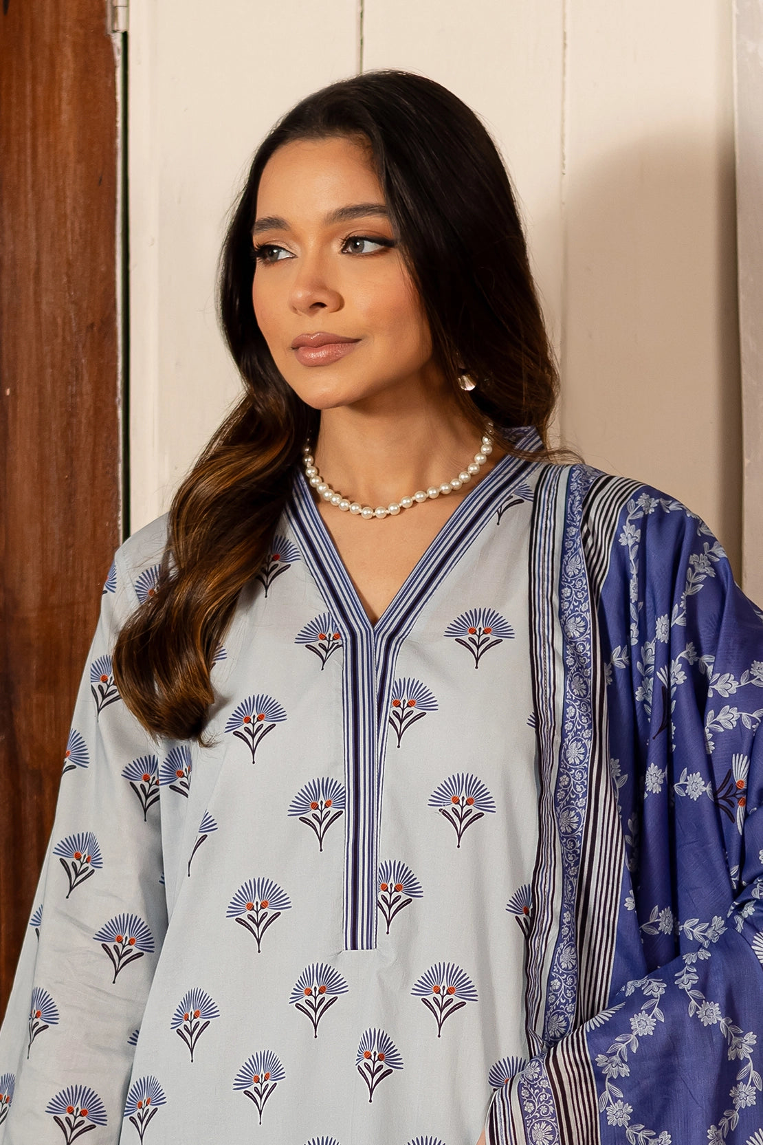 3 Piece - Premium Digital Printed Lawn - 514