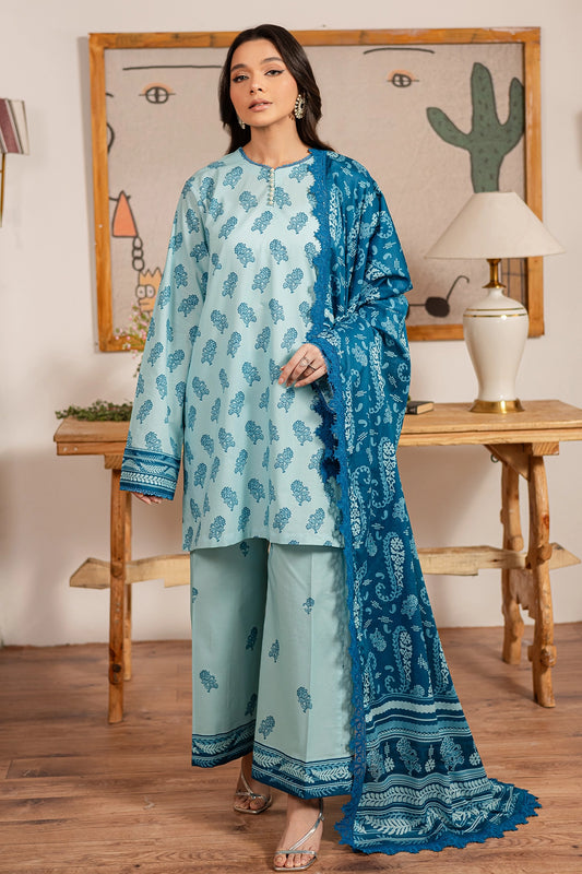 3 Piece - Premium Digital Printed Lawn - 515