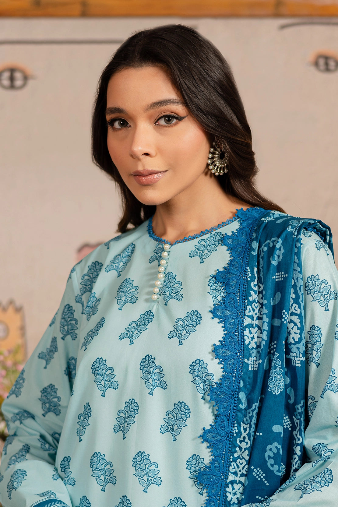 3 Piece - Premium Digital Printed Lawn - 515