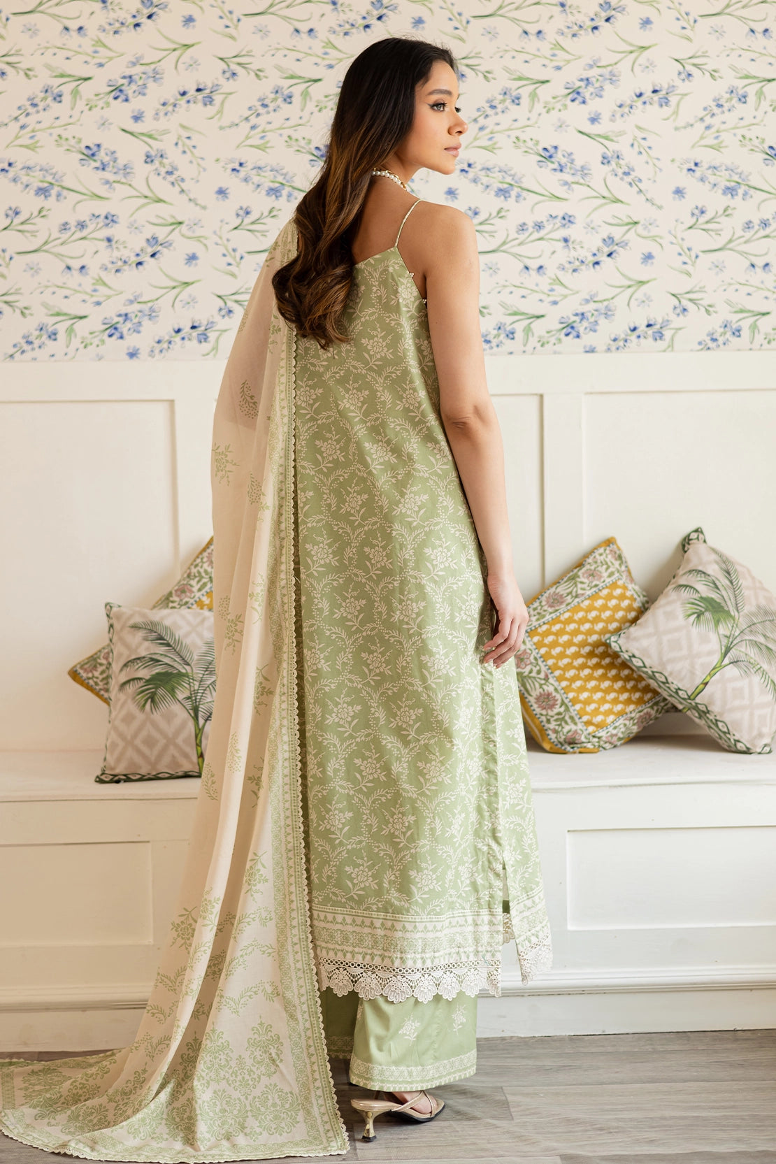 3 Piece - Premium Digital Printed Lawn - 516