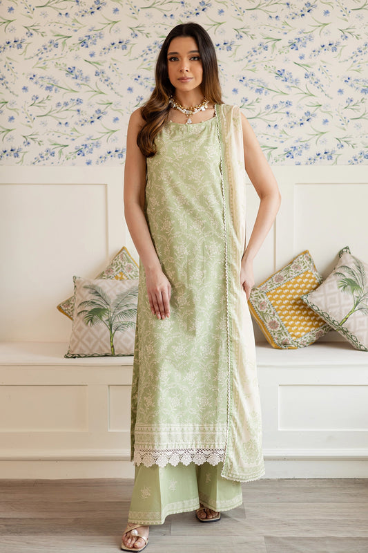 3 Piece - Premium Digital Printed Lawn - 516