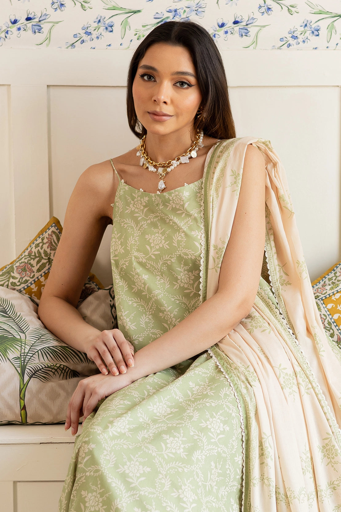 3 Piece - Premium Digital Printed Lawn - 516