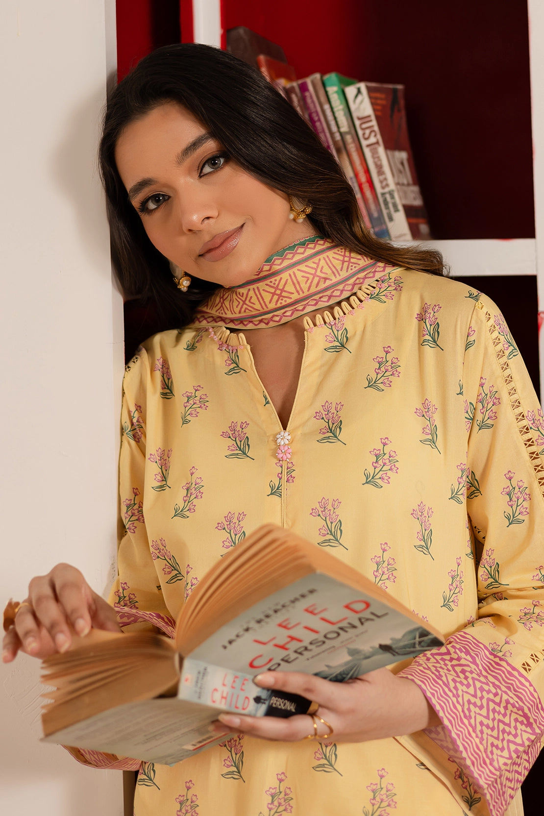 3 Piece - Premium Digital Printed Lawn - 519