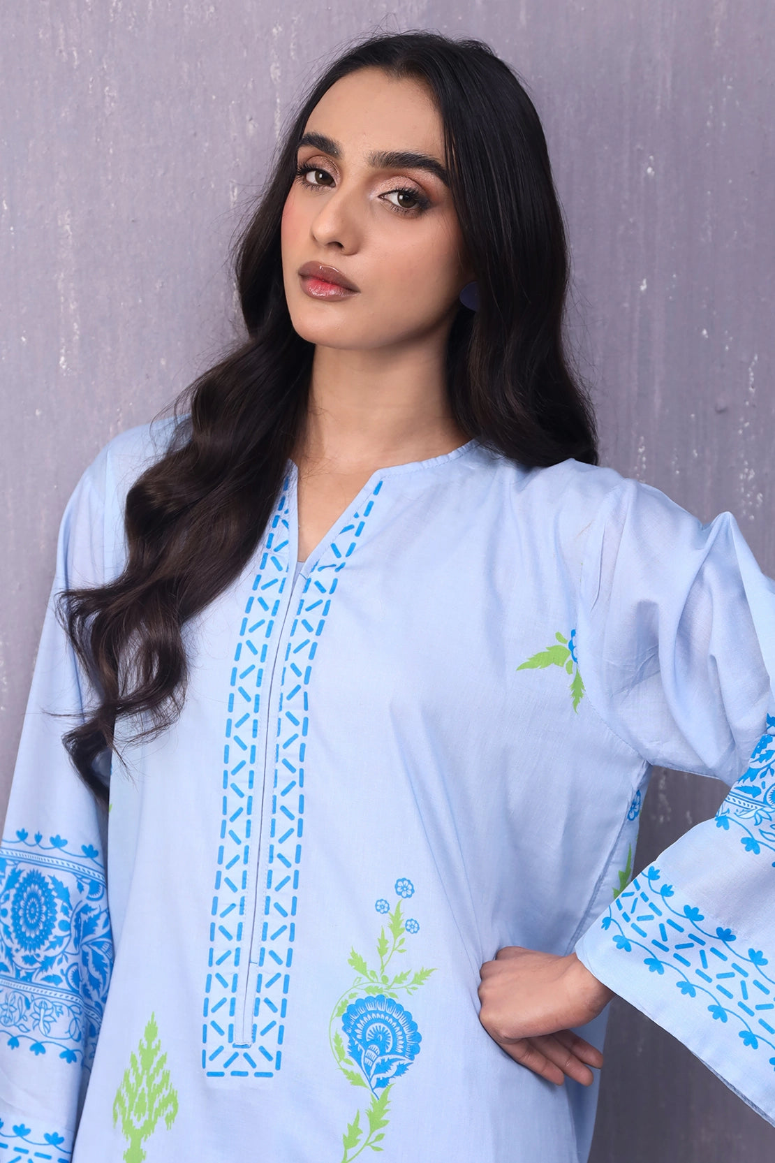 Stitched 2 Piece - Digitally Printed Lawn - 1026