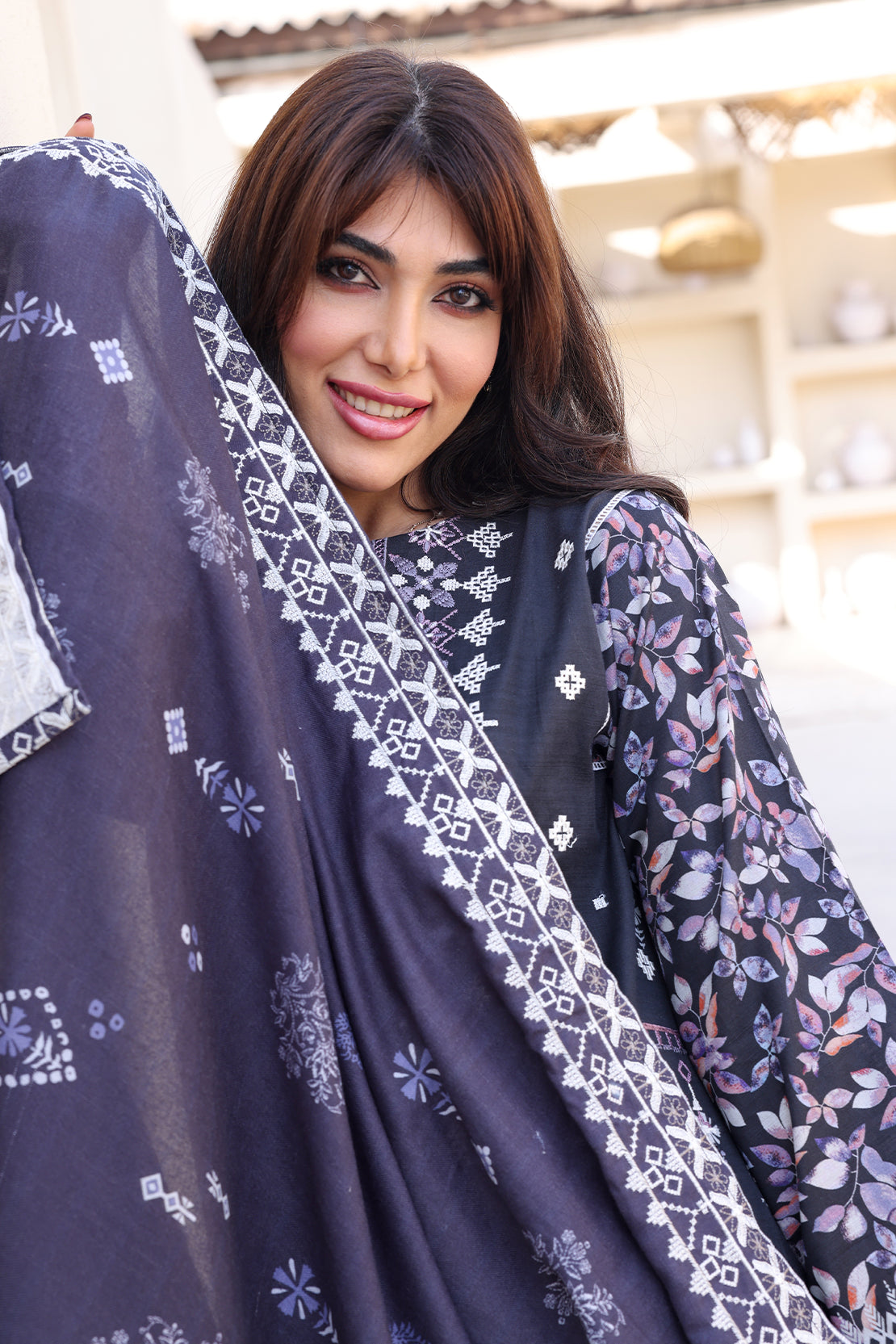 3 PIECE - PREMIUM EMBROIDERED KHADDAR - 8360