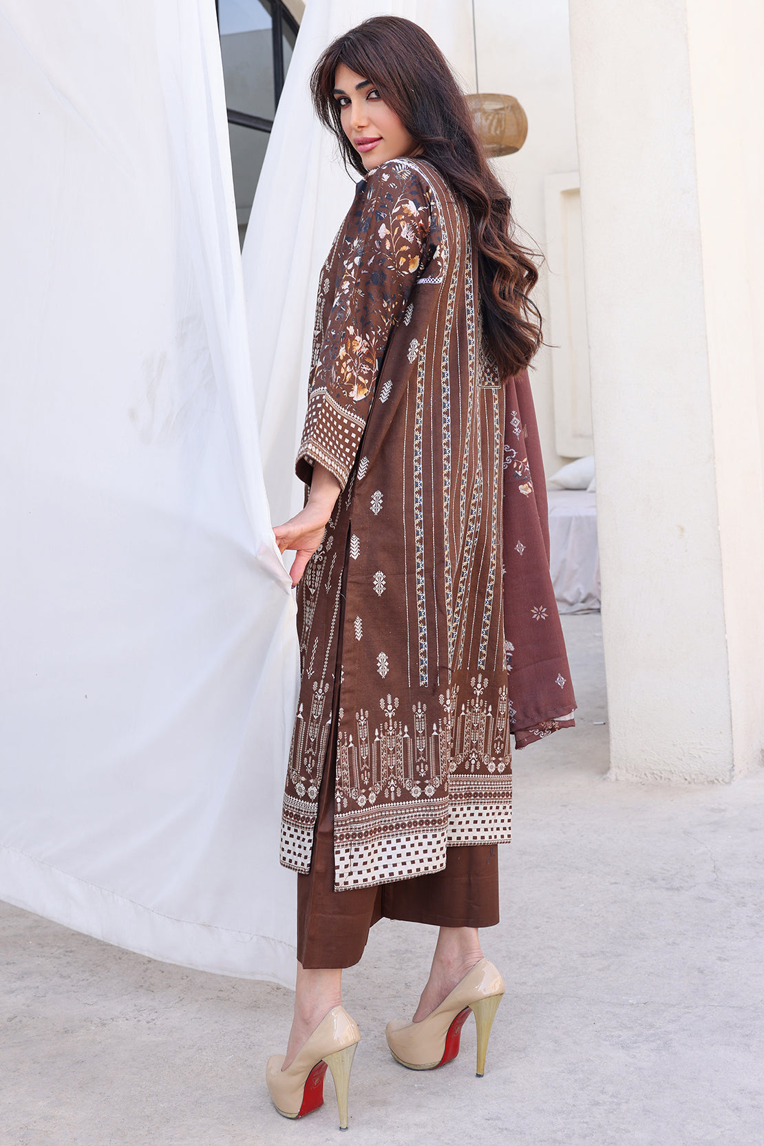 3 PIECE - PREMIUM EMBROIDERED KHADDAR - 8353