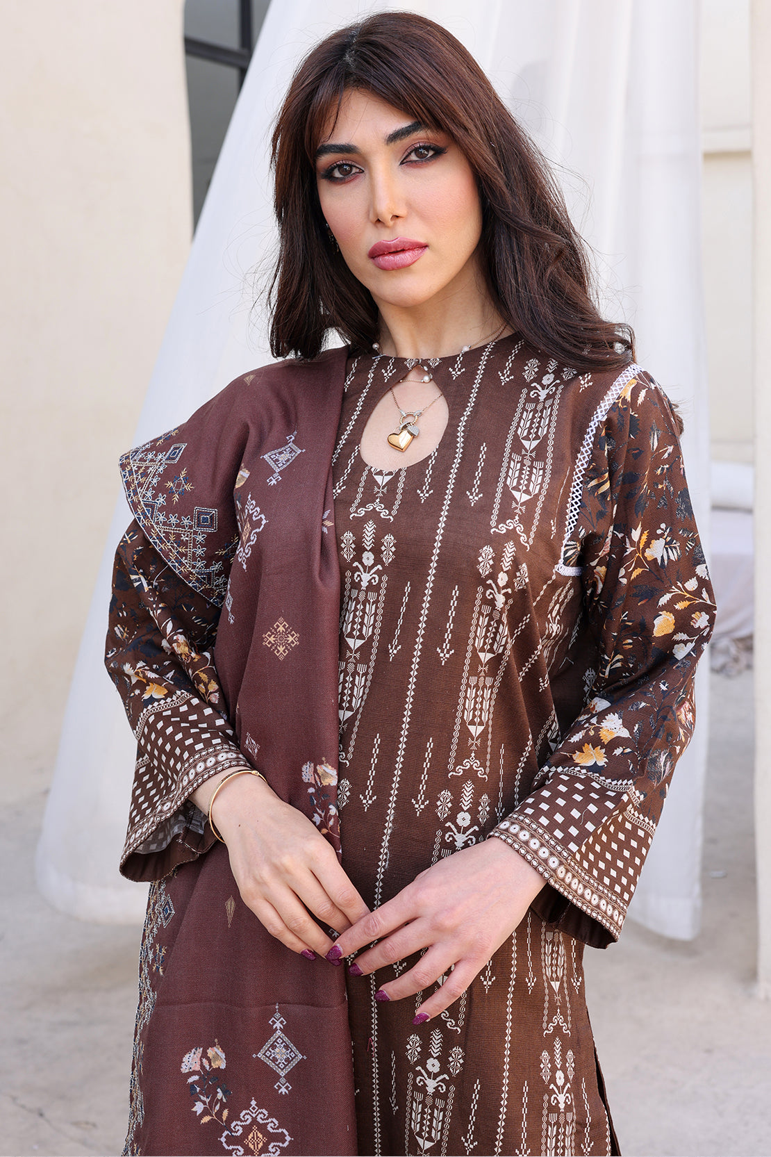 3 PIECE - PREMIUM EMBROIDERED KHADDAR - 8353