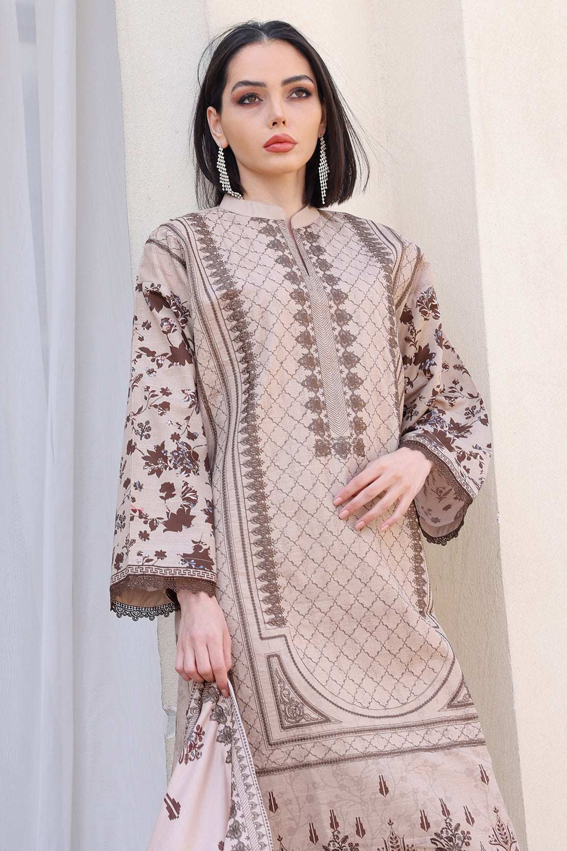 3 PIECE - PREMIUM EMBROIDERED KHADDAR - 8358