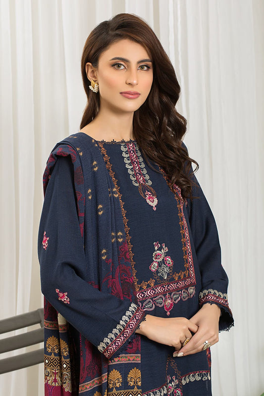 3 Piece - Luxury Embroidered Peach - 801