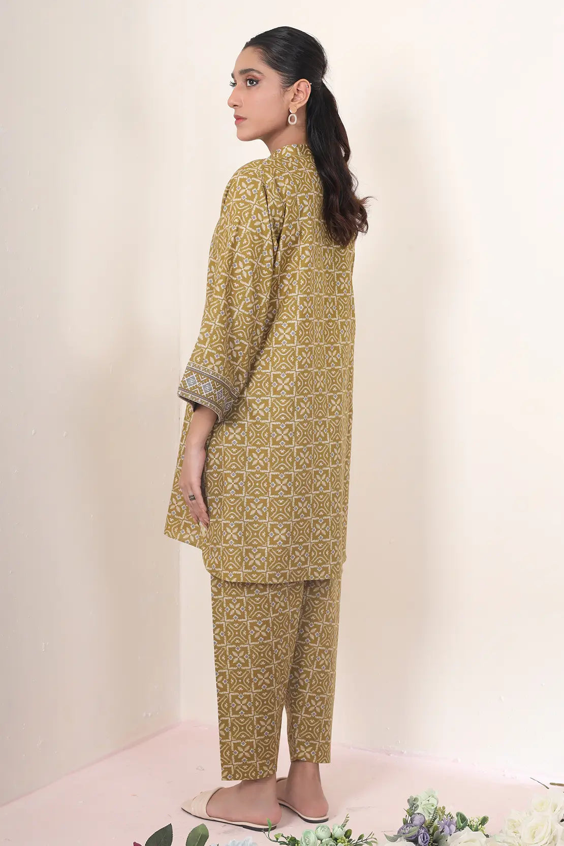 2 Piece - Digitally Printed Khadar - 8331