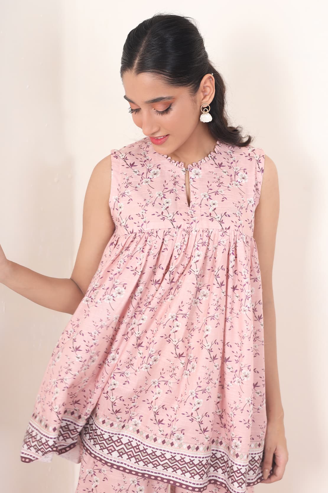 2 Piece - Digitally Printed Khadar - 8333