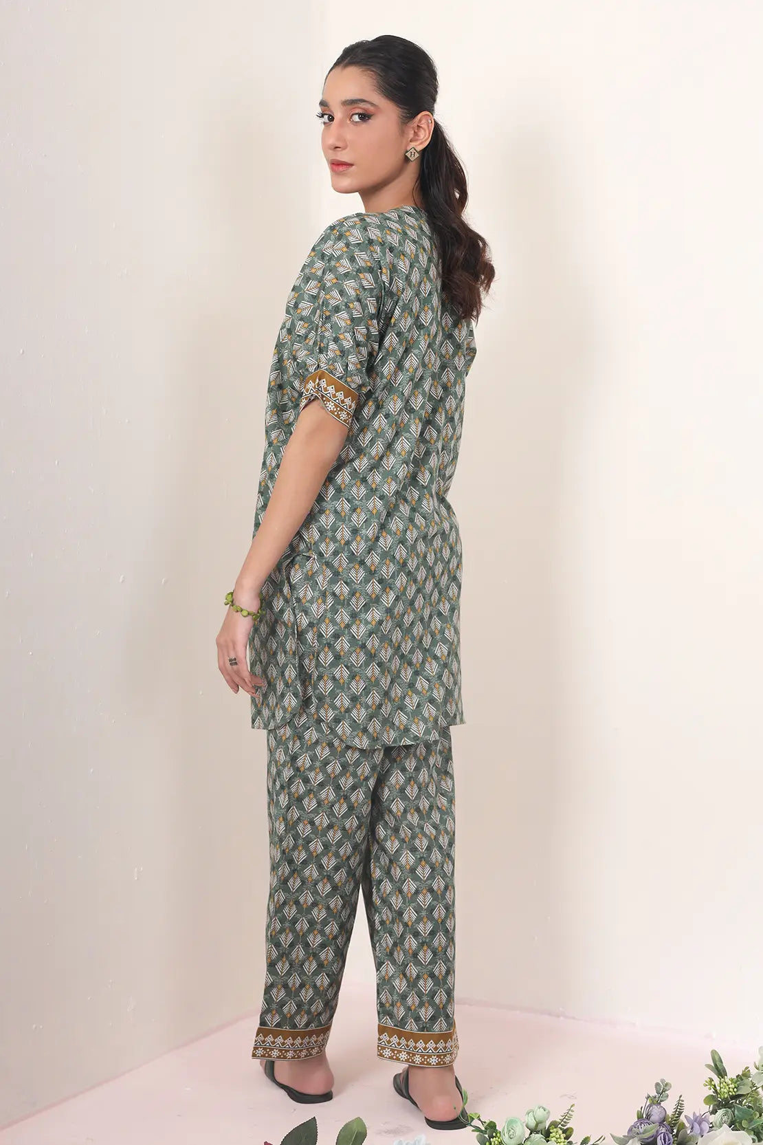 2 Piece - Digitally Printed Khadar - 8334