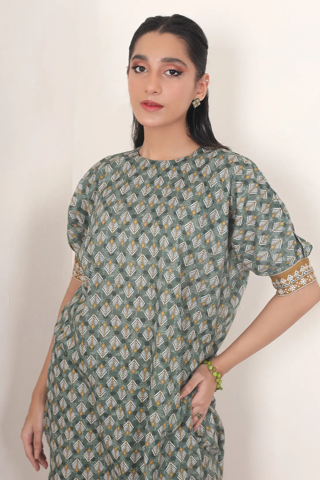 2 Piece - Digitally Printed Khadar - 8334