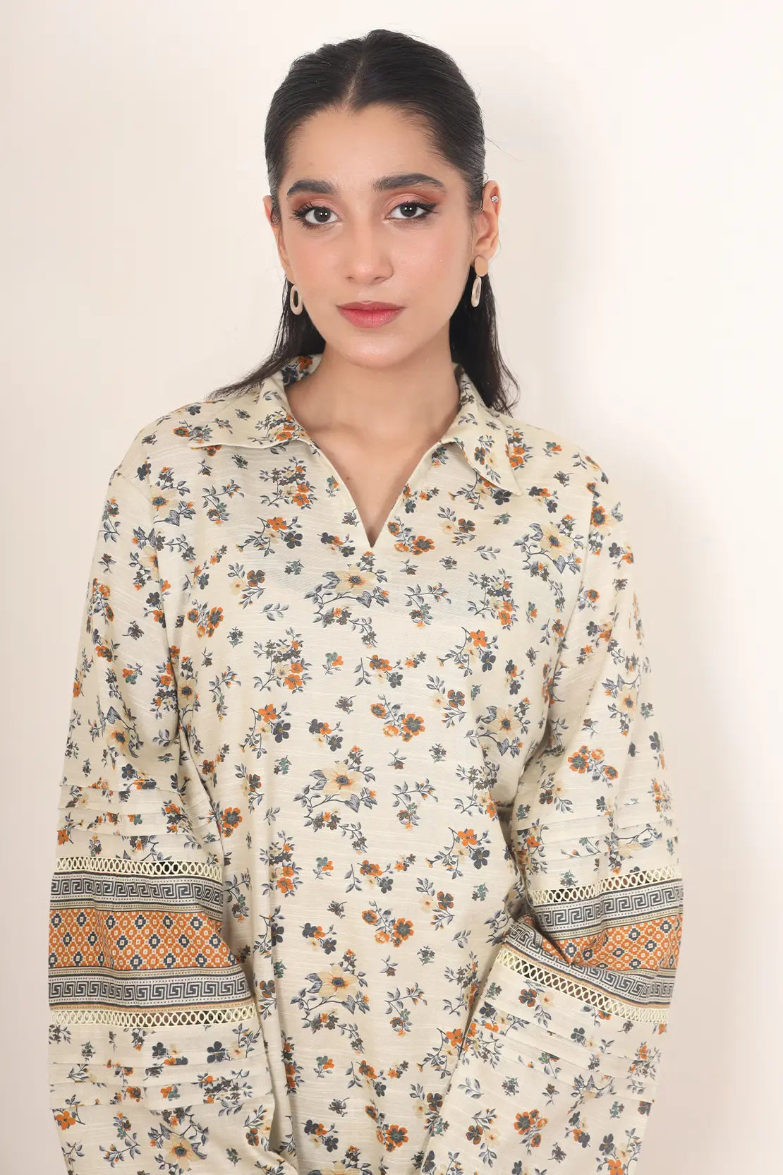 2 Piece - Digitally Printed Khadar - 8338