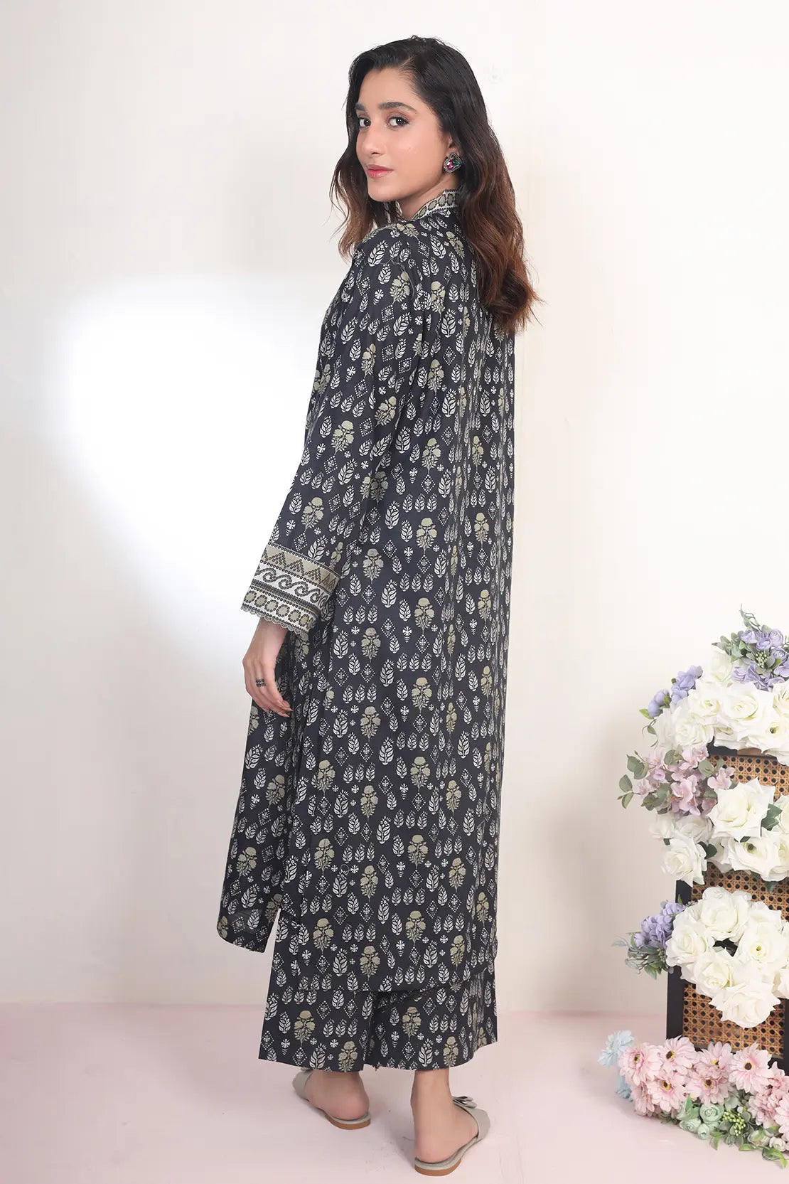 2 Piece - Digitally Printed Khadar - 8339