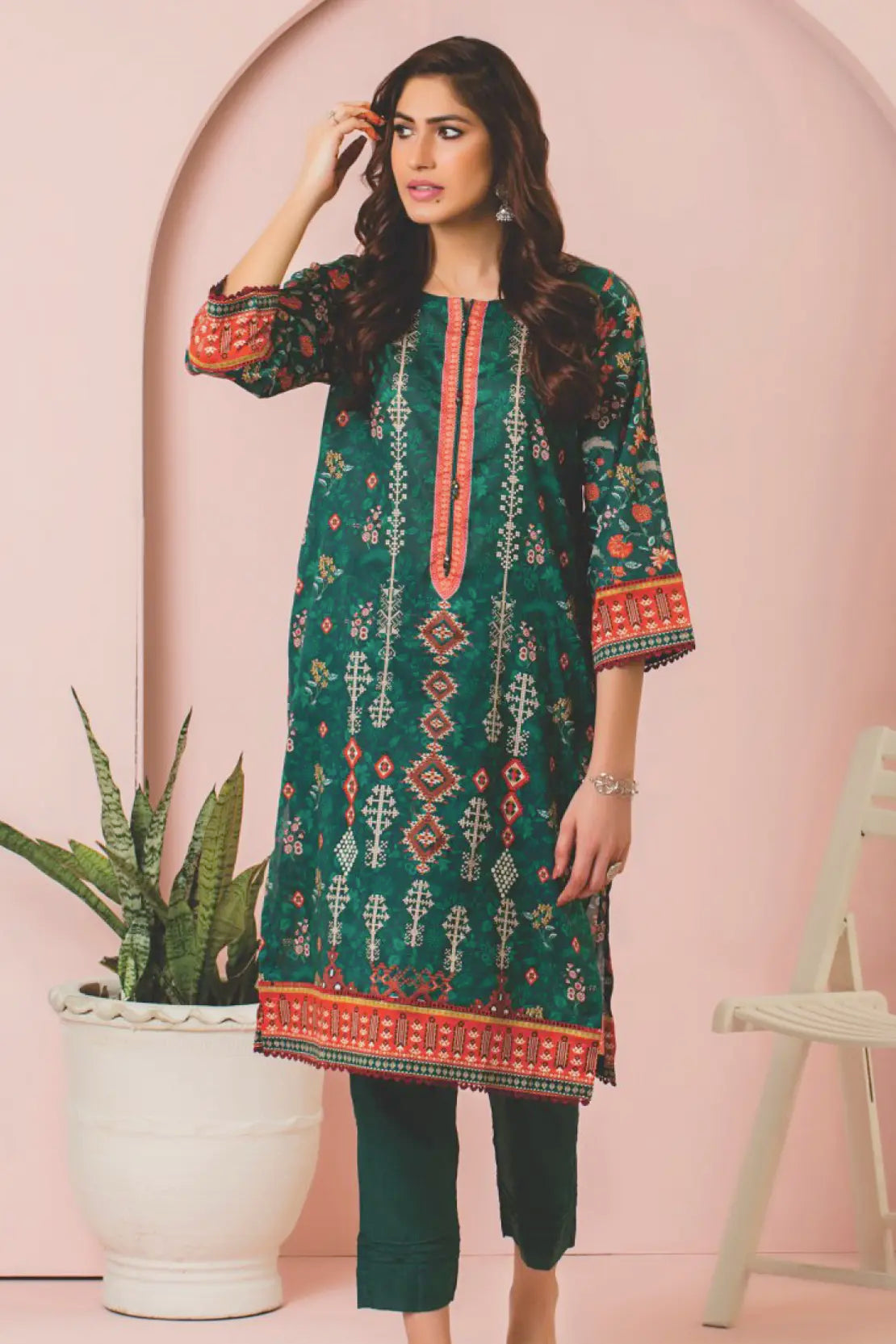 2 Piece - Rocco Digitally Printed Lawn - 8042
