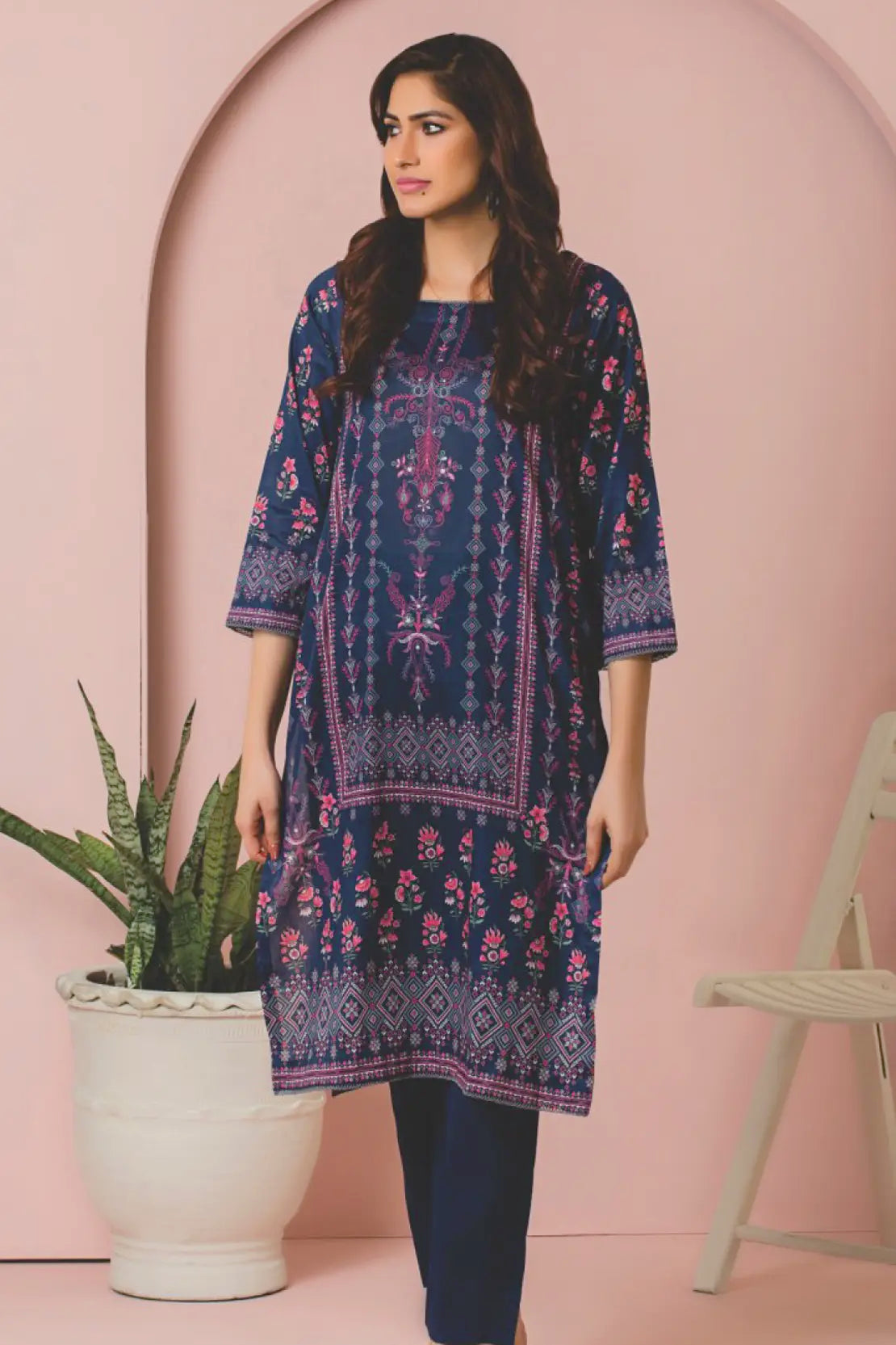 2 Piece - Rocco Digitally Printed Lawn - 8043