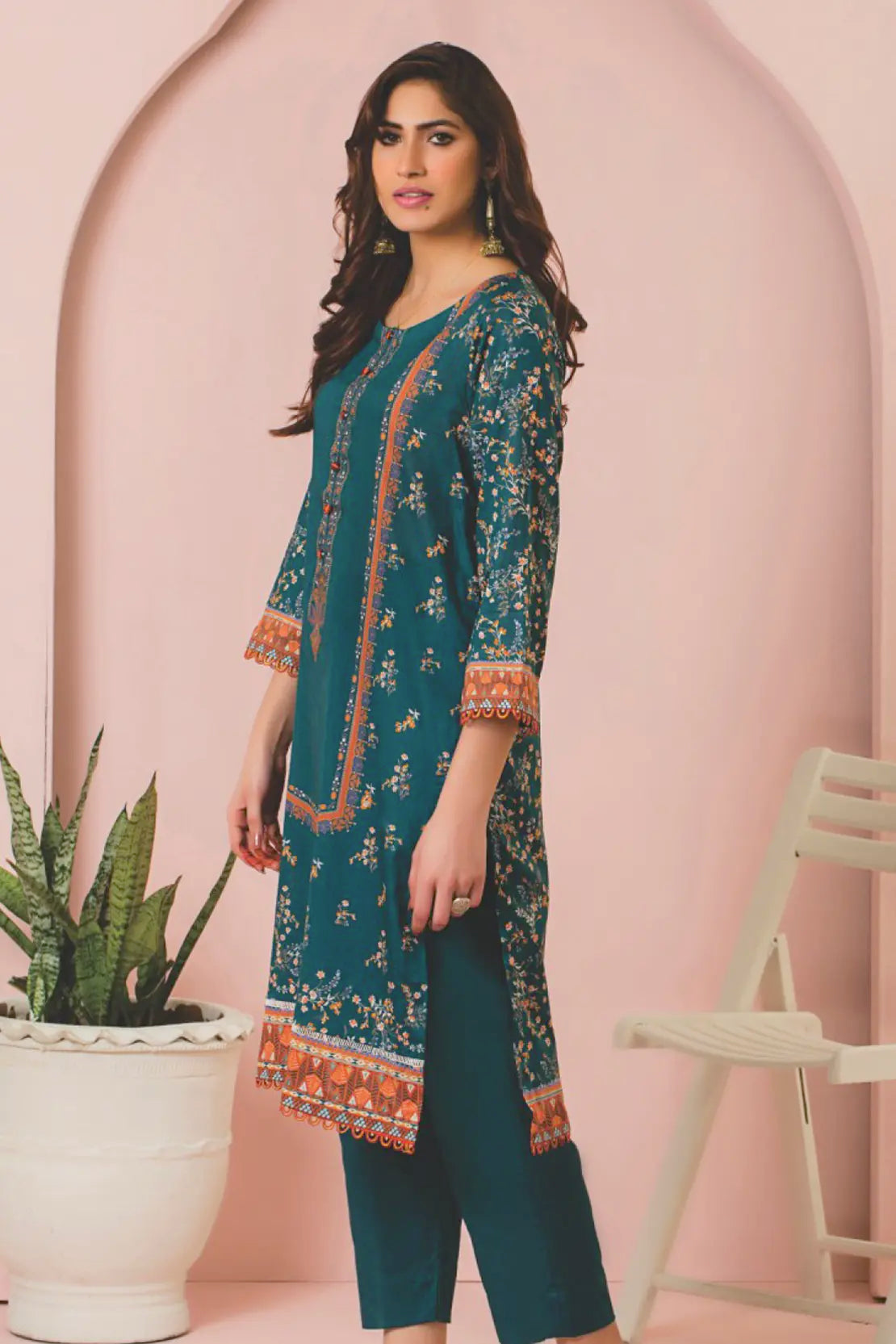 2 Piece - Rocco Digitally Printed Lawn - 8045