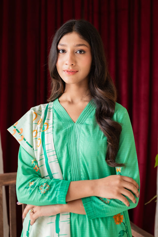 3 PIECE - DIGITALLY PRINTED LAWN - 005