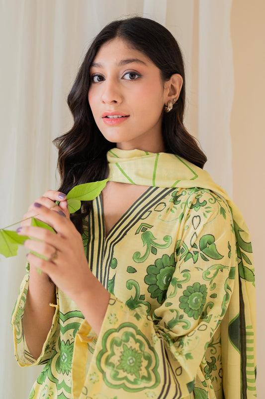 3 PIECE - DIGITALLY PRINTED LAWN - 007