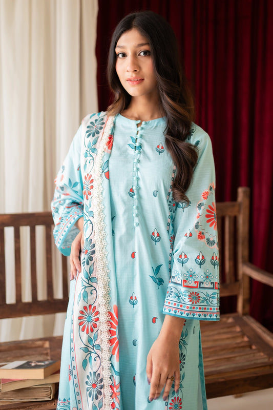 3 PIECE - DIGITALLY PRINTED LAWN - 009